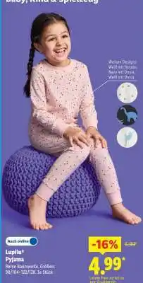 Lidl lupilu Pyjama Angebot