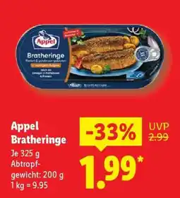 Lidl APPEL Bratheringe Angebot