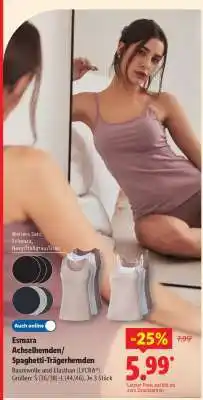 Lidl Esmara Achselhemden/Spaghetti-Trägerhemden Angebot