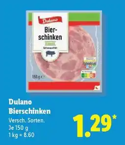Lidl Dulano Bierschinken Angebot