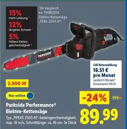 Lidl PARKSIDE PERFORMANCE Elektro-Kettensäge Angebot