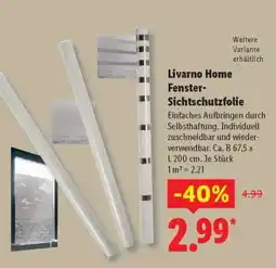 Lidl Livarno Home Fenster-Sichtschutzfolie Angebot