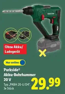 Lidl PARKSIDE Akku-Bohrhammer 20 V Angebot
