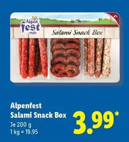 Lidl Alpenfest Salami Snack Box Angebot
