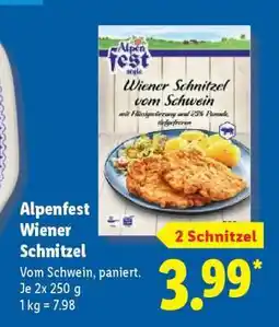 Lidl Alpenfest Wiener Schnitzel Angebot