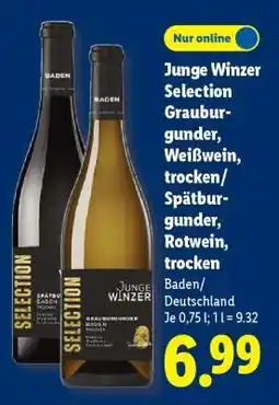Lidl Junge Winzer Selection Grauburgunder, Weißwein, trocken/Spätburgunder, Rotwein, trocken Angebot
