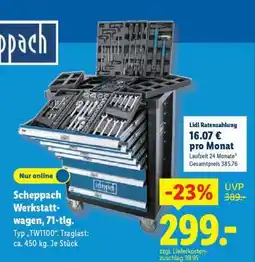 Lidl Scheppach Werkstattwagen, 71-tlg Angebot