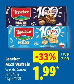 Lidl Loacker Maxi Waffeln Angebot