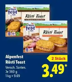 Lidl Alpenfest Rösti Toast Angebot