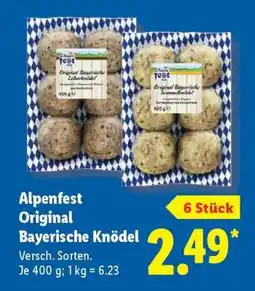 Lidl Alpenfest Original Bayerische Knödel Angebot