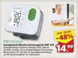 Famila Nord Ost Medisana Handgelenk-Blutdruckmessgerät BW 345 Angebot