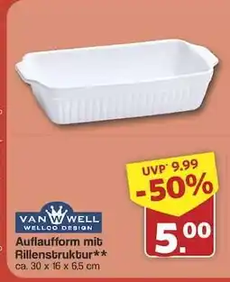 Famila Nord Ost Van Well Auflaufform mit Rillenstruktur Angebot