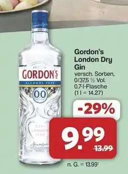 Famila Nord Ost Gordon’s London Dry Gin Angebot