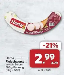 Famila Nord Ost HERTA Fleischwurst Angebot