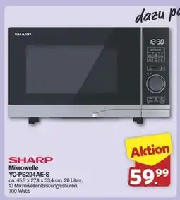 Famila Nord Ost Sharp Mikrowelle YC-PS204AE-S Angebot