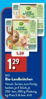 Aldi Süd Bio-Landbrötchen Angebot