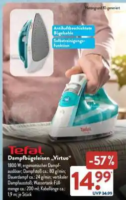 Aldi Süd Tefal Dampfbügeleisen „Virtuo“ Angebot