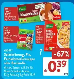 Aldi Süd KNORR Salatkrönung, Fix, Feinschmeckersuppe oder Basissauce Angebot