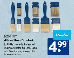 Aldi Süd DECO CRAFT All-in-One-Pinselset Angebot