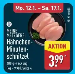 Aldi Nord MEINE METZGEREI Hähnchen-Minuten­schnitzel Angebot