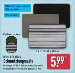 Aldi Nord HOME CREATION Schmutzfangmatte Angebot