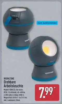 Aldi Nord WORKZONE Drehbare Arbeitsleuchte Angebot
