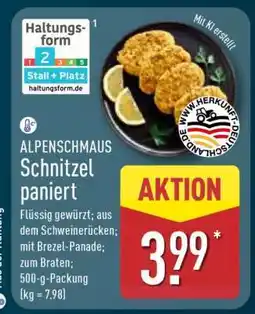Aldi Nord ALPENSCHMAUS Schnitzel paniert Angebot