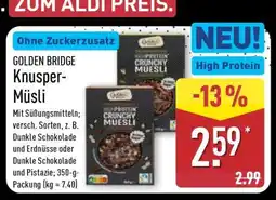 Aldi Nord GOLDEN BRIDGE Knusper-Müsli Angebot
