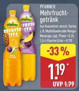 Aldi Nord PFANNER Mehrfruchtgetränk Angebot