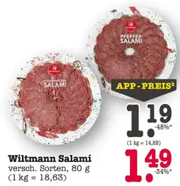 E-Center Wiltmann pfeffer salami Angebot