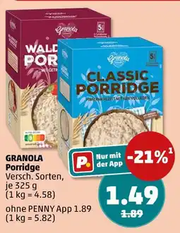 PENNY Granola classic porridge Angebot