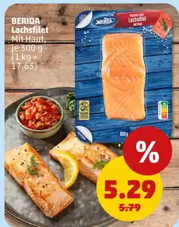 PENNY Berida lachsfilet mit haut Angebot