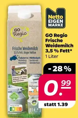 NETTO Go regio frische weidemilch Angebot