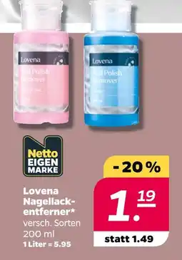 NETTO Lovena nagellackentferner Angebot