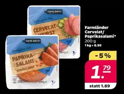 NETTO Farmländer cervelat/ paprikasalami Angebot