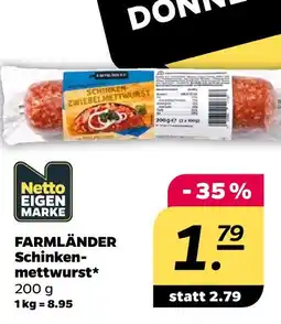 NETTO Netto eigenmarke farmländer schinkenmettwurst Angebot