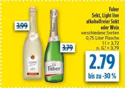 diska Faber light live alkoholfreier sekt Angebot