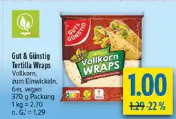 diska Gut & günstig tortilla vollkorn wraps Angebot