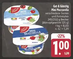 E-Center Gut & günstig mini mozzarella Angebot