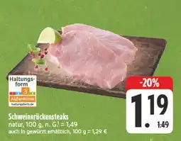 E-Center Schweinerückensteaks natur Angebot