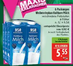 Marktkauf Weihenstephan haltbare milch Angebot