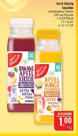 Marktkauf Gut & günstig banane apfel kirsche smoothie Angebot