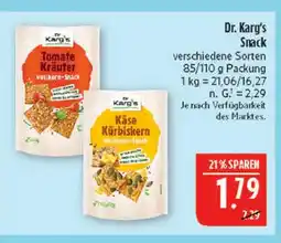 Marktkauf Dr. karg's tomate kräuter vollkorn-snack Angebot