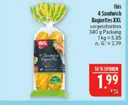 Marktkauf Ibis 4 sandwich baguettes xxl Angebot
