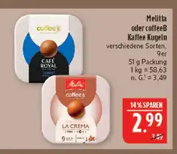 Marktkauf Melitta kaffee kugeln la crema Angebot