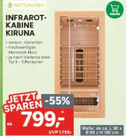 Marktkauf Artsauna infrarotkabine kiruna Angebot