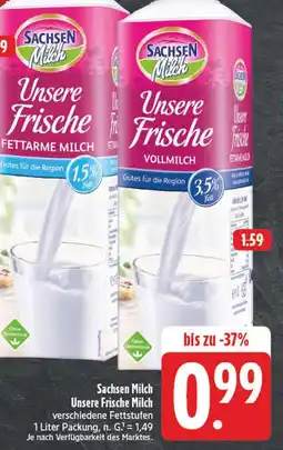 Edeka Sachsen milch unsere frische fettarme milch Angebot