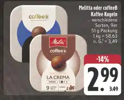 Edeka Melitta kaffee kugeln Angebot