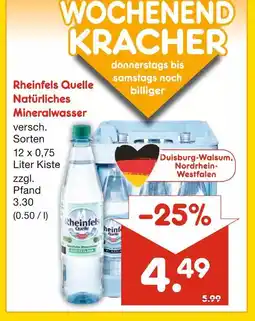 Netto Marken-Discount Rheinfels quelle natürliches mineralwasser Angebot