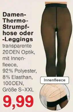 Wiglo Wunderland Damen Thermo Strumpfhose oder -Leggings Angebot